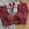 Komal 1 Heavy Pure Roman Silk With Embroidery Sequence Work Blouses Wholesale In India